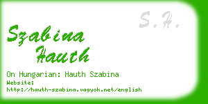 szabina hauth business card